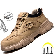 Men Shoes Men Work Shoes Steel Toe cap Safety Boots Anti-smash Anti-puncture Shoes Safety Shoes