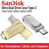 SanDisk Ultra Dual Drive Luxe Type-C 32GB 64GB 128GB 256GB 512GB USB 3.1 OTG Flash Drive Thumb Drive