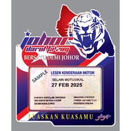 The Latest Version 新款 Road Tax Sticker 2024 Ready Store Soccer Football Southern Tiger JDT