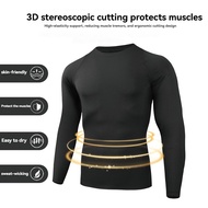 t shirt men dri fit t shirt long sleeve top quick drying gym t shirt for men compression sport shirt