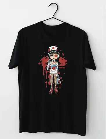 Hookups Skateboard One Eyed Blood Nurse T-Shirt S-2XL