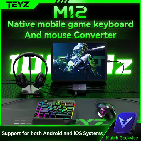Gamwing M12 Mobile Game Keyboard &Delta Force Mouse Controller Converter Adapter for Native Games Ca