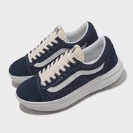 Vans 休閒鞋 Old Skool Over 男鞋 女鞋 深藍 白 綠滾邊 麂皮 厚底 增高 VN0A7Q5ELKZ