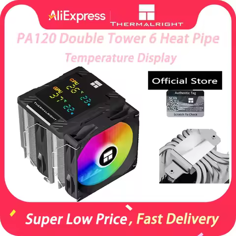 Thermalright PA120 Digital CPU Cooler 120mm ARGB Chassis Air Cooling Radiator 6 Heat Pipes Supports 