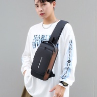USB With Combination Lock Push Bag Beg Silang Lelaki Waist Chest Pouch Bag Men Sling Bag Men Waterpr