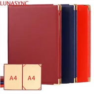 LUNASYNC Certificate Diploma Cover, PU Leather Reinforced Edges A4 Agreement Folder, Durable Protect