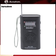 BUR_ and Powerful Sound Portable Radio Portable Radio for Grandparents Portable Am/fm Radio with Hifi Sound and Four Listening Compact Pocket Radio for Reception