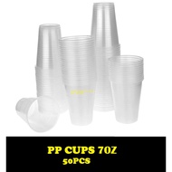 CAWAN KENDURI 7OZ CAWAN PLASTIK TRANSPARENT PP CUP 7OZ 50PCS PARTY CUP DC7 DC-7