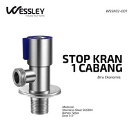 WESSLEY 1-Prong Stainless Steel Stop Valve Single Angle Stop Valve Valve SUS304 Closet Stop Valve/