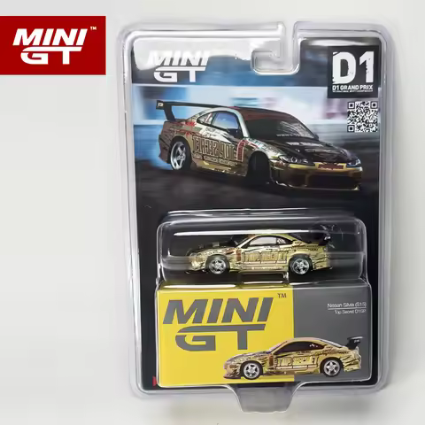MINIGT 1:64 Nissan Silvia S15 Top Secret D1GP alloy car Model 714