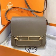 🌈Hermes🧡Mini Roulis🧡大象灰淡金扣🌟99新🌈🌟Swift皮🌟