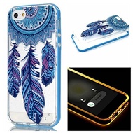 6s Case， iphone 6 Case， ArtMine LED Flash Incoming Call Blink Dream Catcher Hybrid Slim Two Piece Tr