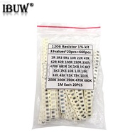 1206 SMD Resistor Kit Assorted Kit igmopnrq 1ohm-1M ohm 1% 33valuesX 20PCS=660PCS Sample Kit