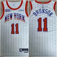 AU刺繡球員版定製 - 布朗森 Jalen Brunson 紐約人 New York Knicks 球員版球衣 Authentic Jersey
