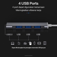 [LUCLELI X PRO 7777] TYPE-C & USB 3.0 HUB 4 Ports Hight Speed OTG cable