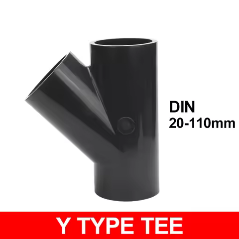 DIN Standard Plastic Upvc Equal Water Drainage Pipe Fitting Skew Pvc Wye 45 Degree Y Tee