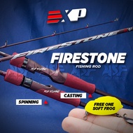 [MSF] EXP Firestone Fishing Rod | 2 Pcs Fishing Rod Bait Casting BC Spinning 6"0 7"0 Joran Mancing