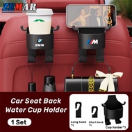 BMW Car Seat Back Water Cup Holder with Hook Car Storage Box Phone Holder Multifunctional General Ca