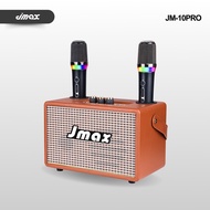 JMAX ลำโพงบลูทูธ รุ่น JM-10PRO แถมไมค์ลอย2ตัว ปรับเบสได้ ร้องคาราโอเกะ 30W BT/AUX/TWS/MICROPHONE