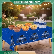 [Hotbrand.my] 3 Pcs Congrats Grad Tablecover 274x137 Cm Graduation Tablecloth Waterproof Disposable 