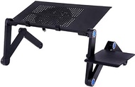 WSJTT Portable Computer Desk Folding Laptop Desk Notebook Holder with Cooling Hole Adjustable Lap Desk Table Stand With Mouse Pad