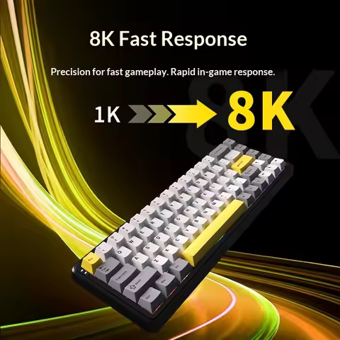 AJAZZ AK680 MAX Wireless Mechanical Gaming Keyboard Magnetic Axis Side-etched Tri-mode Bluetooth For