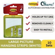 3M Command Large Picture Hanging Strips Value Pack 10 Sets Large Strips 4 Sets Hold Up To 7.2Kg