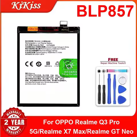 Mobile phone Battery BLP857 For OPPO Realme Q3 Pro 5G/Realme X7 Max/Realme GT Neo Powerful Batteries