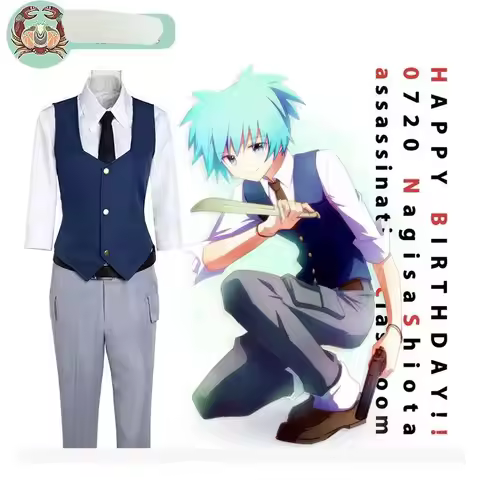 Anime Nagisa Shiota Cosplay Costume & Wig | Halloween Cos Outfit for Convention Stage Show