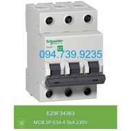 Schneider 3P 63A Circuit Breaker - Automat Schneider 3P 63A 4.5kA - Schneider EZ9 3P 63A - MCB 3P 63