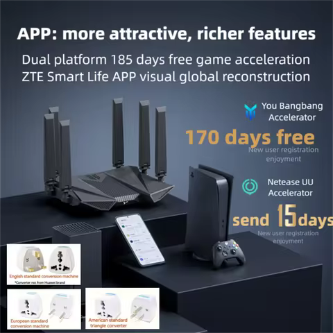 ZTE BE6800Pro+ Router: Dual 2.5G, WiFi 7, Gigabit Dual-Band, Whole-Home Mesh, Gaming Ready