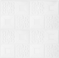 Wallpaper 3D Modern Foam Wallpaper dinding 3D foam//motif batik dan kayu