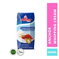 ANCHOR WHIPPING CREAM 200ML / UHT / BAKING / KRIM PUTAR / NEW ZEALAND / HALAL / HEALTHY BAKER MALAYS