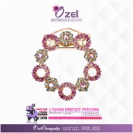 𝗥𝗲𝗮𝗱𝘆 𝗦𝘁𝗼𝗰𝗸 Ozel Chempaka Scarfclip SCB223, Pin Ring Tudung, Kerongsang, Set Batu Swarovski