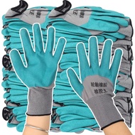 3/5/10 Pairs Multipurpose Industrial Work Glove - Abrasion Resistant Heavy Duty Rubber Safety Mitt -