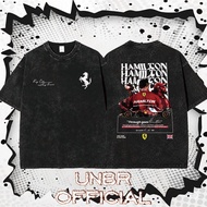 UNBR Men Vintage T-shirt Keep Calm F1y Ferrari Hamilton Sir Lewis 44 Racing Commemorative T-shir