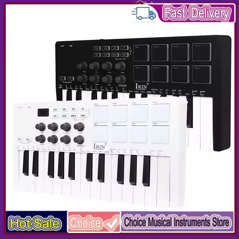 IRIN 25-Key MIDI Control Keyboard SMK-25 Mini USB Keyboard MIDI Mini USB Keyboard MIDI Controller Re