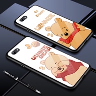 Cute Cartoon Winnie the Pooh Bear Phone Case Compatible For Vivo 1812 1802 1808 1801 1724 1713 1714 1716 1718 1719 1601 1612 1609 1603 Tempered Glass Casing Hard Case Cover