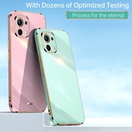 Plating Square Frame Phone Cases For Xiaomi Mi 11 Lite 5G NE 2109119DG, 2107119DC, 2109119DI M2101K9
