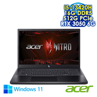 ACER Nitro V ANV15-51-58L8 黑 15.6吋電競筆電 (FHD IPS 165Hz/Intel i5-13420H/16G DDR5/512G PCIE SSD/NVIDIA RTX 3050 6G/WIN 11)