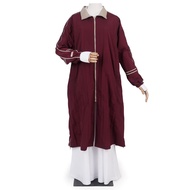 Nusseyba - Danish Jacket - Jaket Parasut Syari Ringan Anti Angin - Outer Olahraga Muslimah Casual -