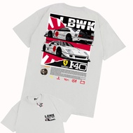 เสื้อยืดลำลองฤดูร้อน เสื้อยืดคอตตอนฤดูร้อน Mobil FERRARI F40 LBWK LIBERTY WALK เสื้อยืดลำลองฤดูร้อน S-5XL