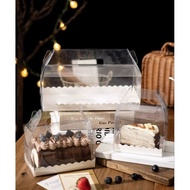 [🇸🇬] Swiss Roll Cake Box Long Cake Packaging Box Roll cake Transparent Box Log Cake Boxes