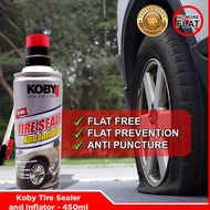 ♣J&amp;C Koby Tire Inflator Sealant For Motorcycle Car Tire Inflator Tire Sealant For Tubeless 450Ml