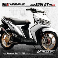 Decal MIO SOUL GT 115cc Fullbody Sticker Variation Motorcycle Accessories Plain Design HK Graphix 23