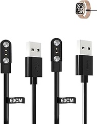 (Pack of 2) Cable for SWGOTA G62 Smart Watch 1.83 Inch, yystao Stable Magnetic USB Charging Cable Co