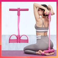 4 Tubes Fitness Pilates Yoga Rope Multi Function Fitness Resistance Bands Latex Pedal Indoor Pull Up