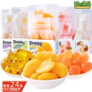 2026 New Style Dobby Dobby Marshmallow Q-Bomb Mango Strawberry White Peach Flavor Fruit Gummy 100g C