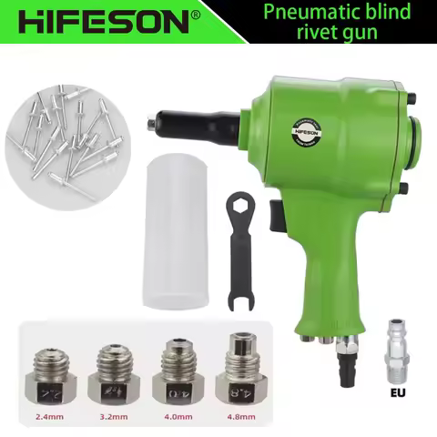 HIFESON Pneumatic Rivet Gun Air Nail Blind Gun Tool Automatic POP Riveters Riveting Tool for 2.4mm 3