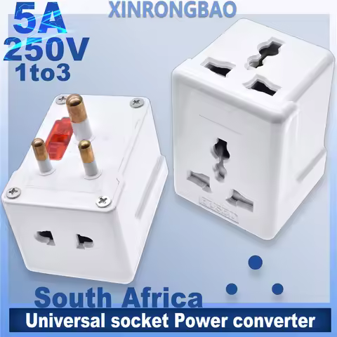Small South Africa India Travel Adapter 5A 1to3 Electrical Plug Multi Outlet Conver AU/EU/US/South A